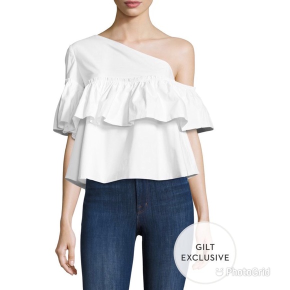 NEW*** Few Moda One Shoulder Ruffle top - Picture 1 of 3